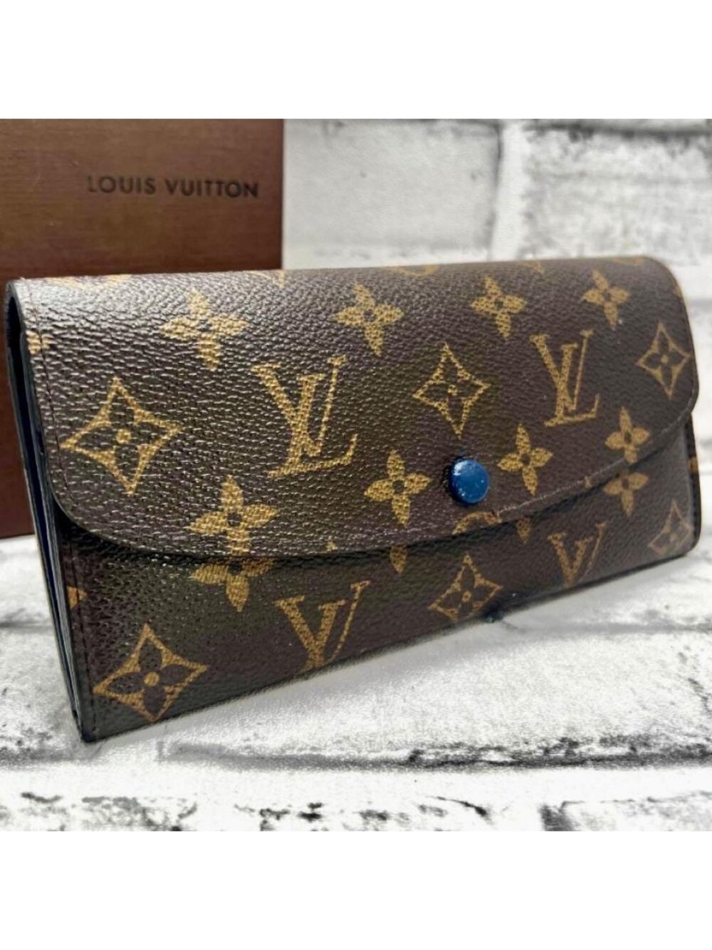 Louis Vuitton Portefeuille Emily Monogram Blue Wallet